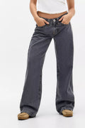 Rayé Jeans Taille Basse