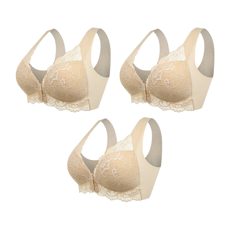 Pack de 3 Soutiens-Gorge Sans Fil Galbants à Fermeture Frontale