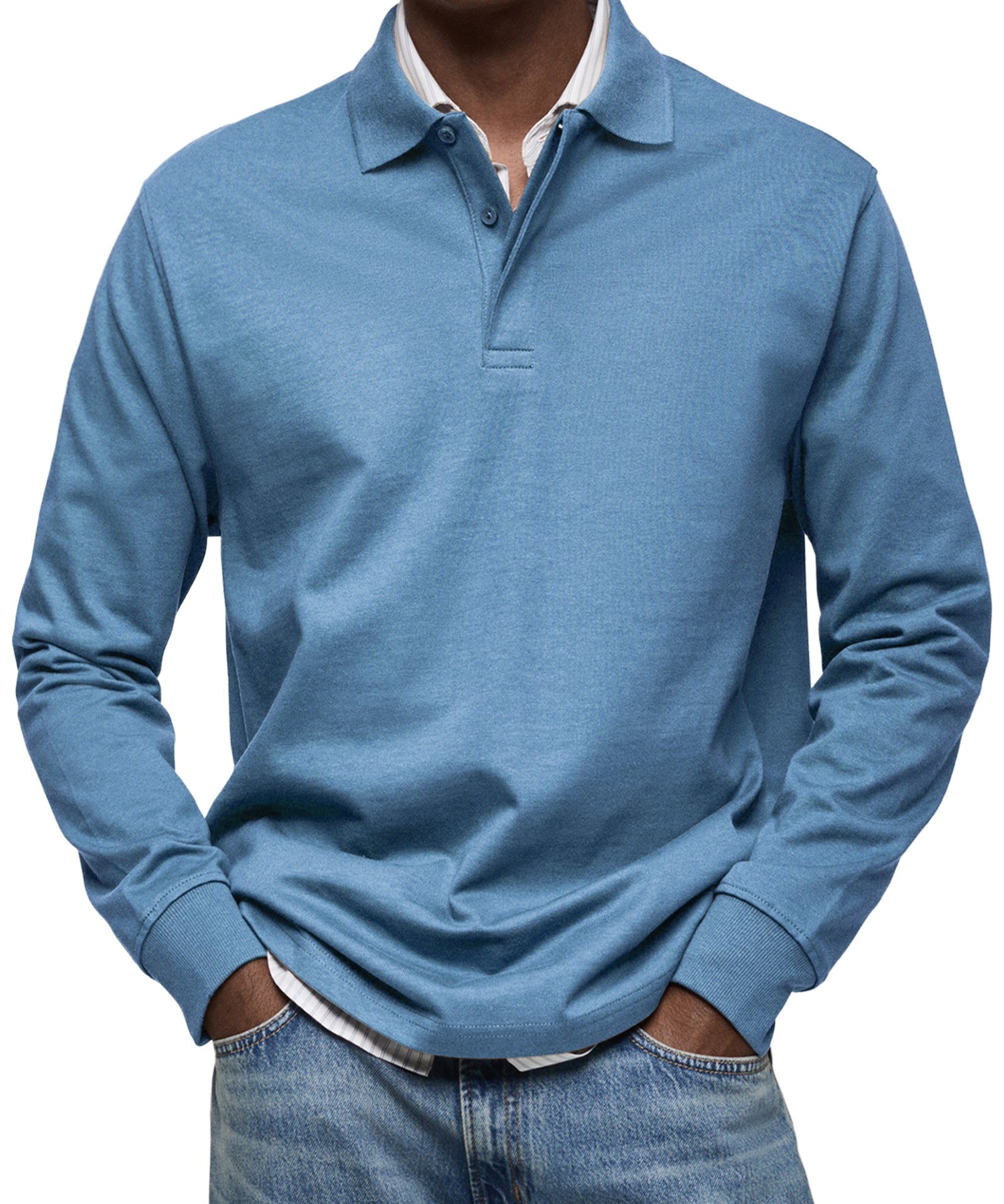 Polo de Luxe à Manches Longues pour Homme