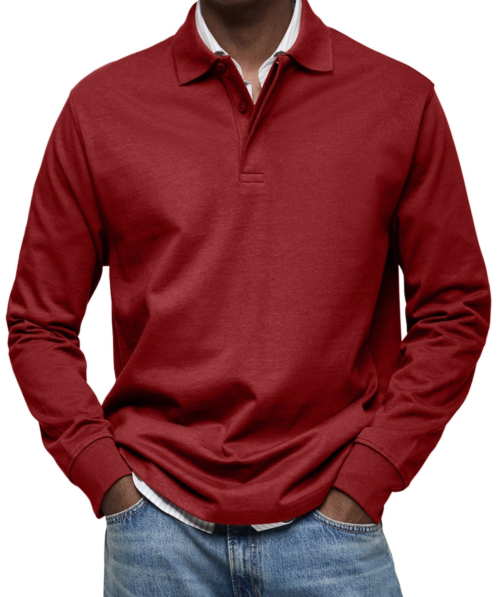 Polo de Luxe à Manches Longues pour Homme