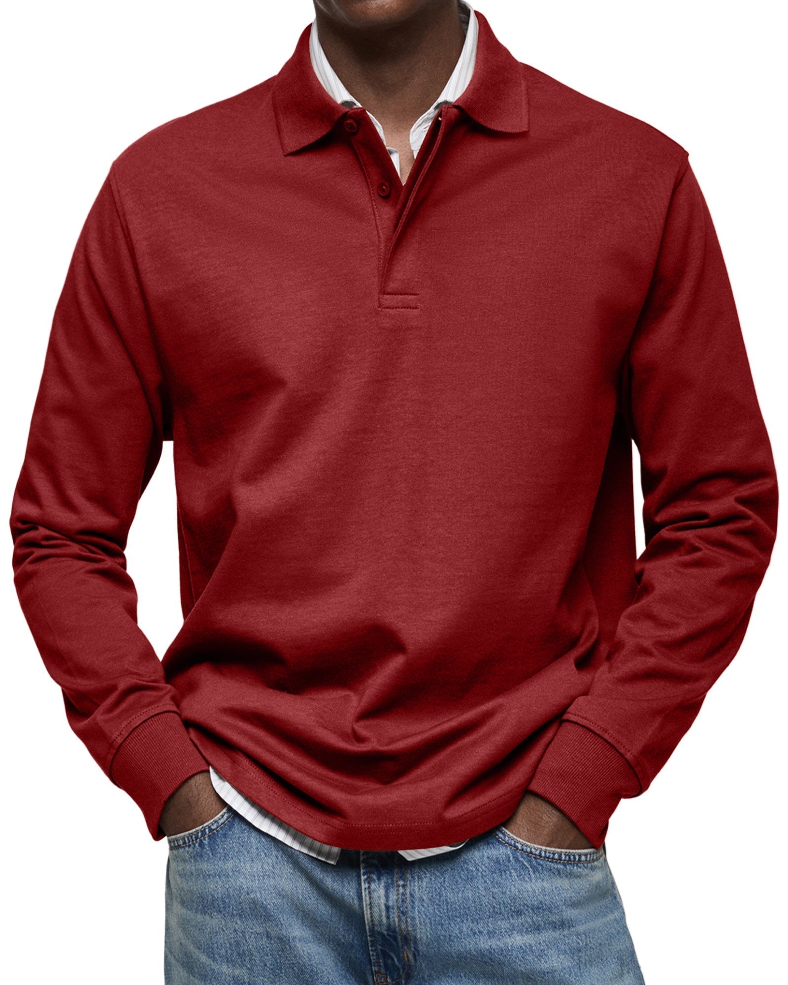 Polo de Luxe à Manches Longues pour Homme