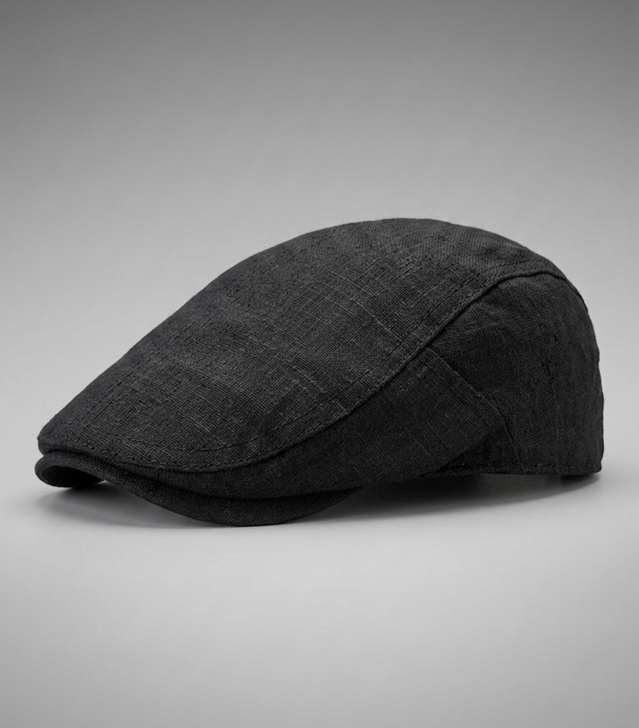 Béret en Lin Coupe Plate - Élégance Légère et Naturelle