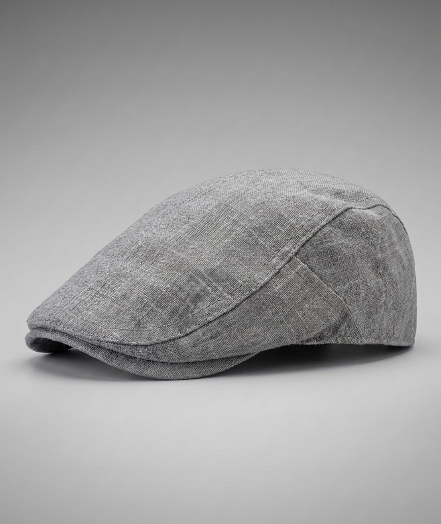 Béret en Lin Coupe Plate - Élégance Légère et Naturelle