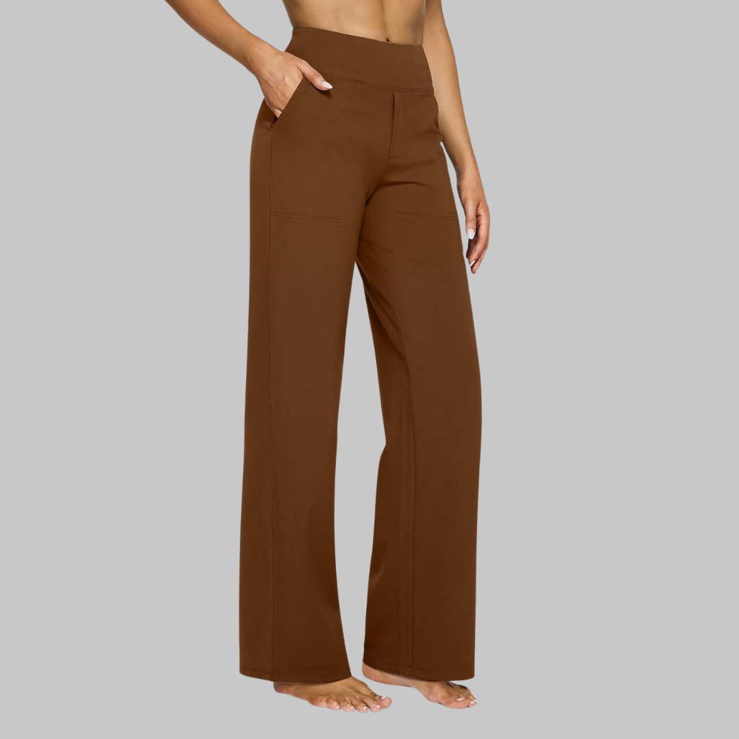 Pantalon Stretch Confort Taille Haute pour Femme au Style Élégant et Décontracté