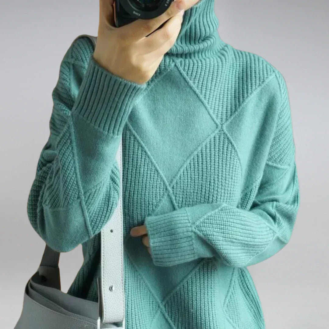 Pull Col Roulé en Cachemire Doux pour Femmes