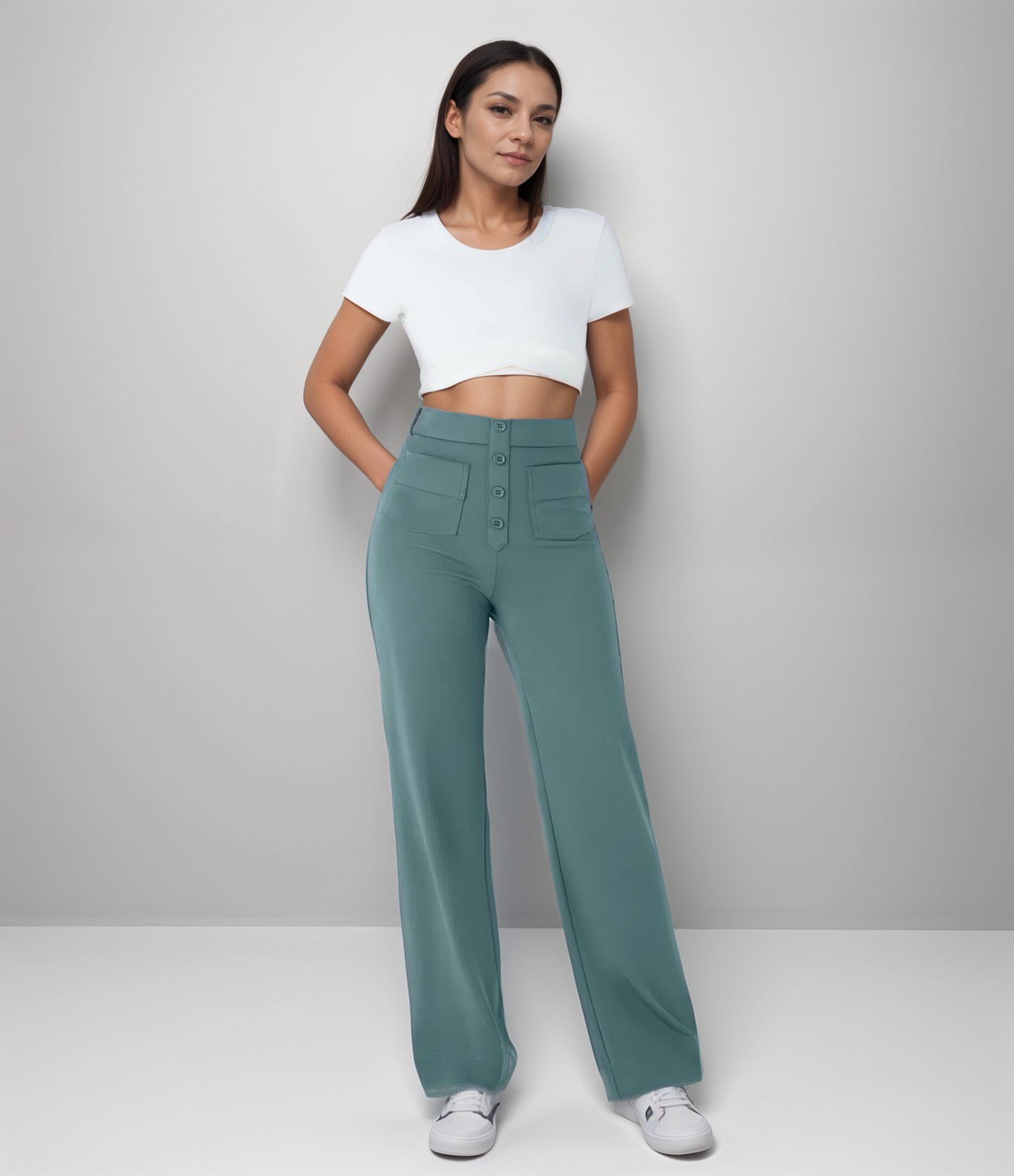 Pantalon Sculptant Taille Haute & Effet Gainant