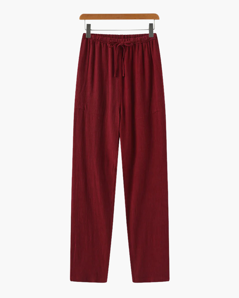 Pantalon Slim en Lin Léger et Respirant pour Homme