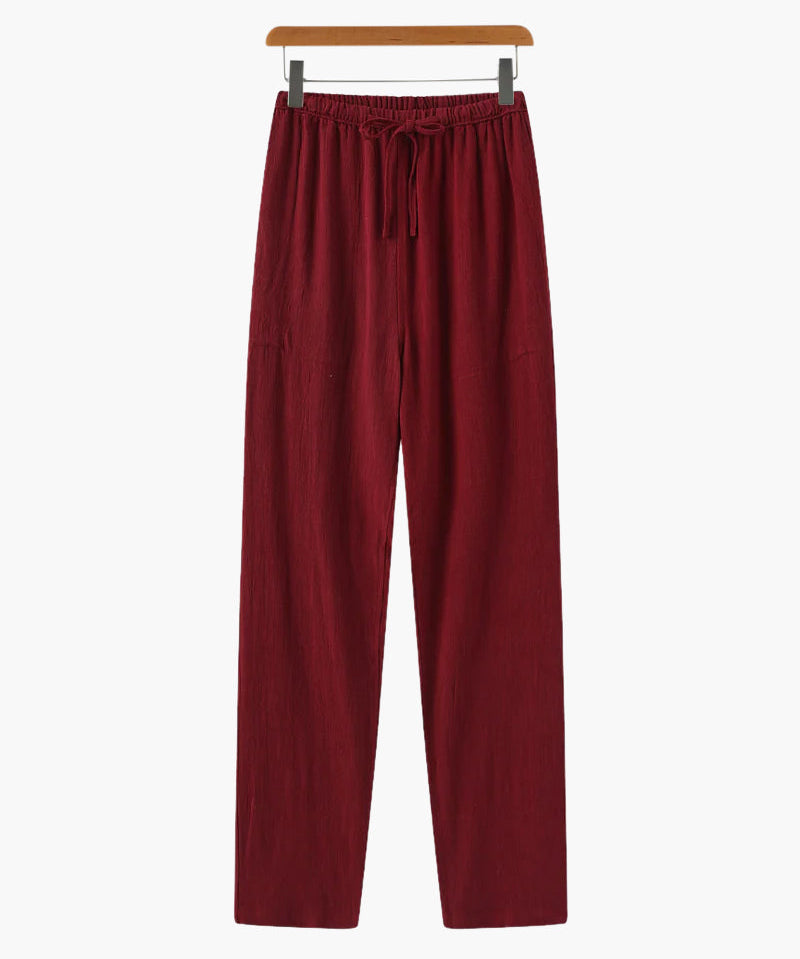 Pantalon Slim en Lin Léger et Respirant pour Homme
