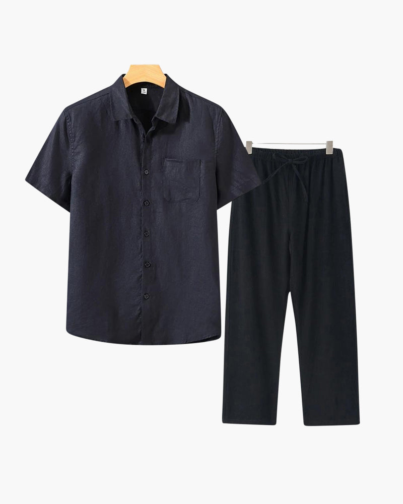 T-shirt en Lin Argenté à Manches Courtes – Léger et Élégant