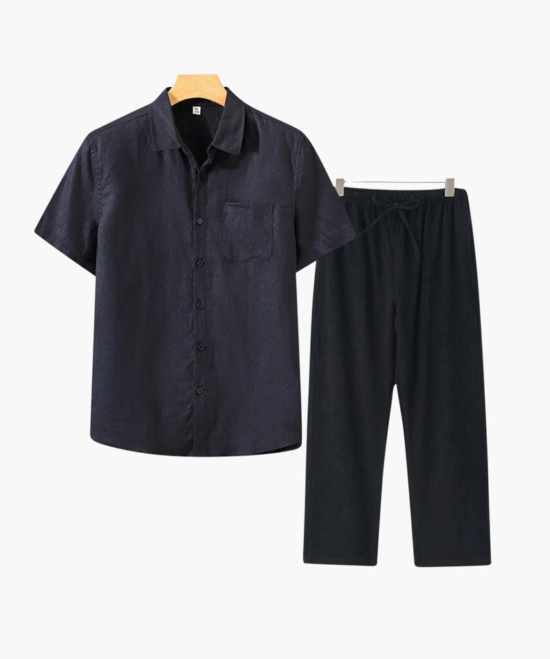 T-shirt en Lin Argenté à Manches Courtes – Léger et Élégant