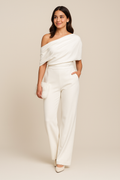 Jumpsuit de Printemps Élégant à Encolure Boutonnée