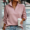 Pull Col V Zippé Homme