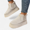 Bottines à Plateforme en Peluche pour Femme – Style Doux & Chic