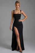Robe Maxi Dos Ouvert - Robe Fendue Élégante