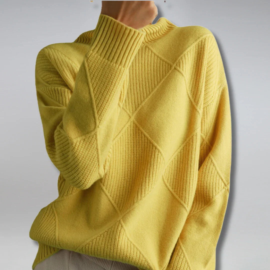 Pull Col Roulé en Cachemire Doux pour Femmes
