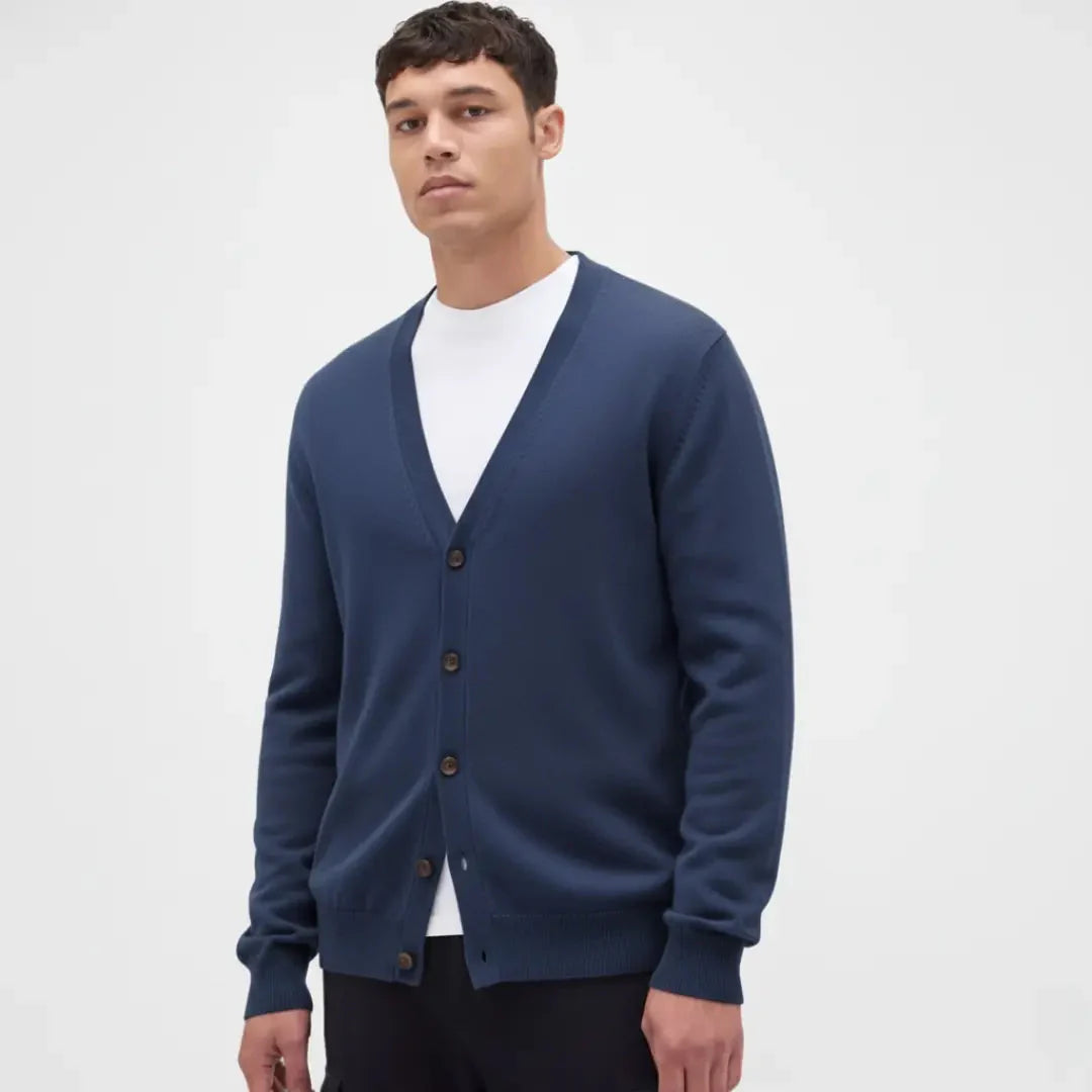 Cardigan Homme Grosse Maille – Gilet Tricoté Chaud col V, Vêtement Automne