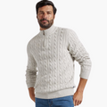Pull Zippé à Col Montant en Coton Premium