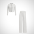 Ensemble t-shirt à boutons et pantalon confort