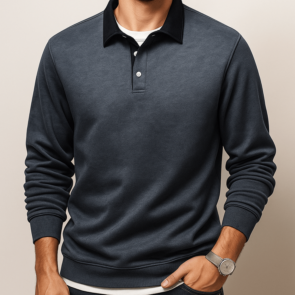 Sweat-Shirt Premium à Col Classique