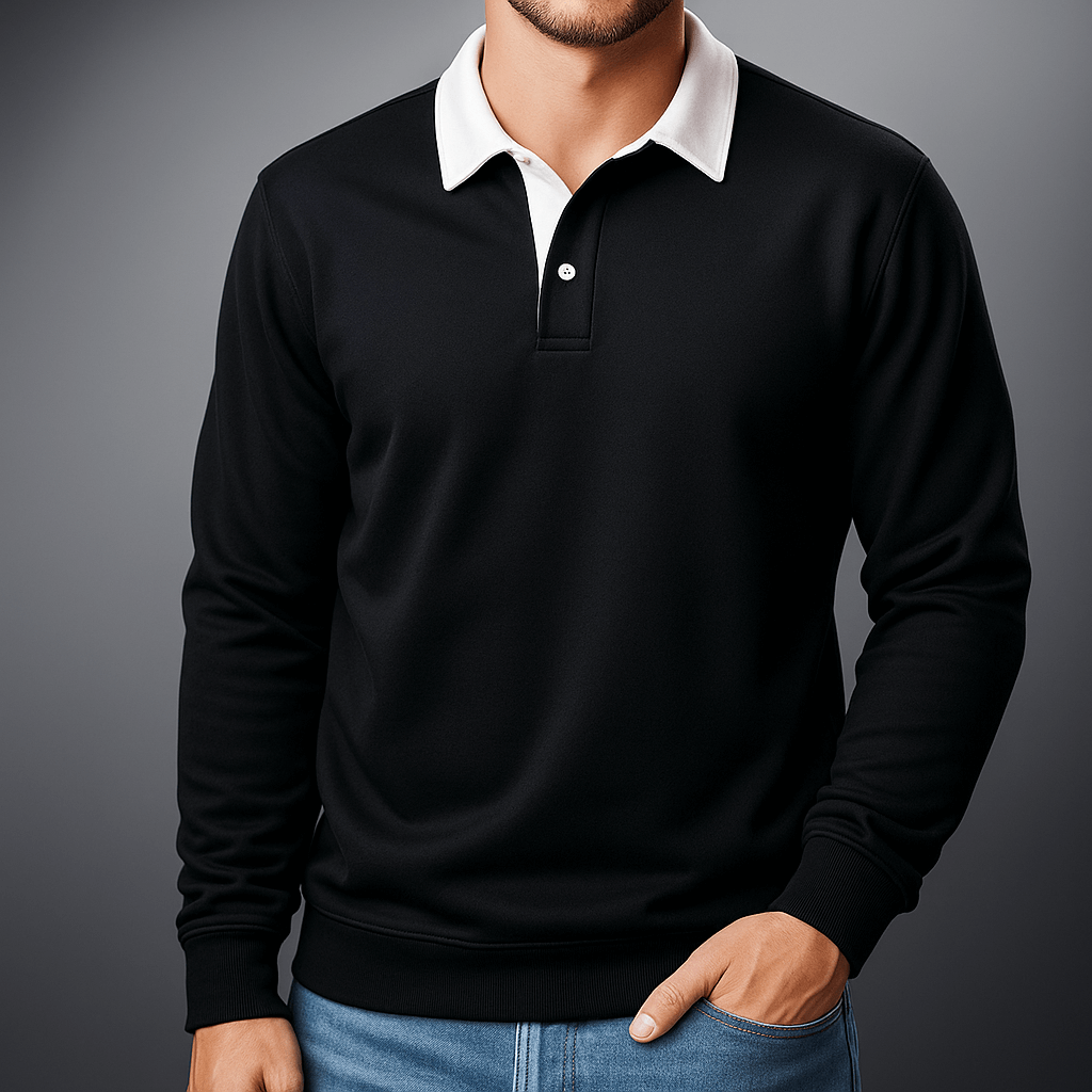 Sweat-Shirt Premium à Col Classique