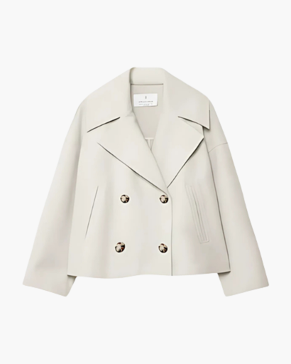 Veste Courte en Coton pour Femme – Double Boutonnage Chic & Moderne