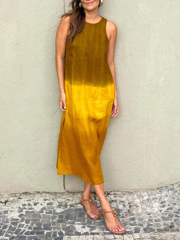 Robe Élégante Fluide avec Imprimé Naturel, Parfaite pour Toutes Occasions
