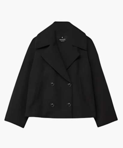 Veste Courte en Coton pour Femme – Double Boutonnage Chic & Moderne