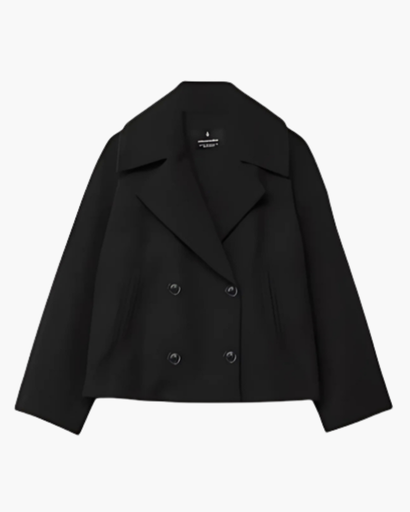 Veste Courte en Coton pour Femme – Double Boutonnage Chic & Moderne