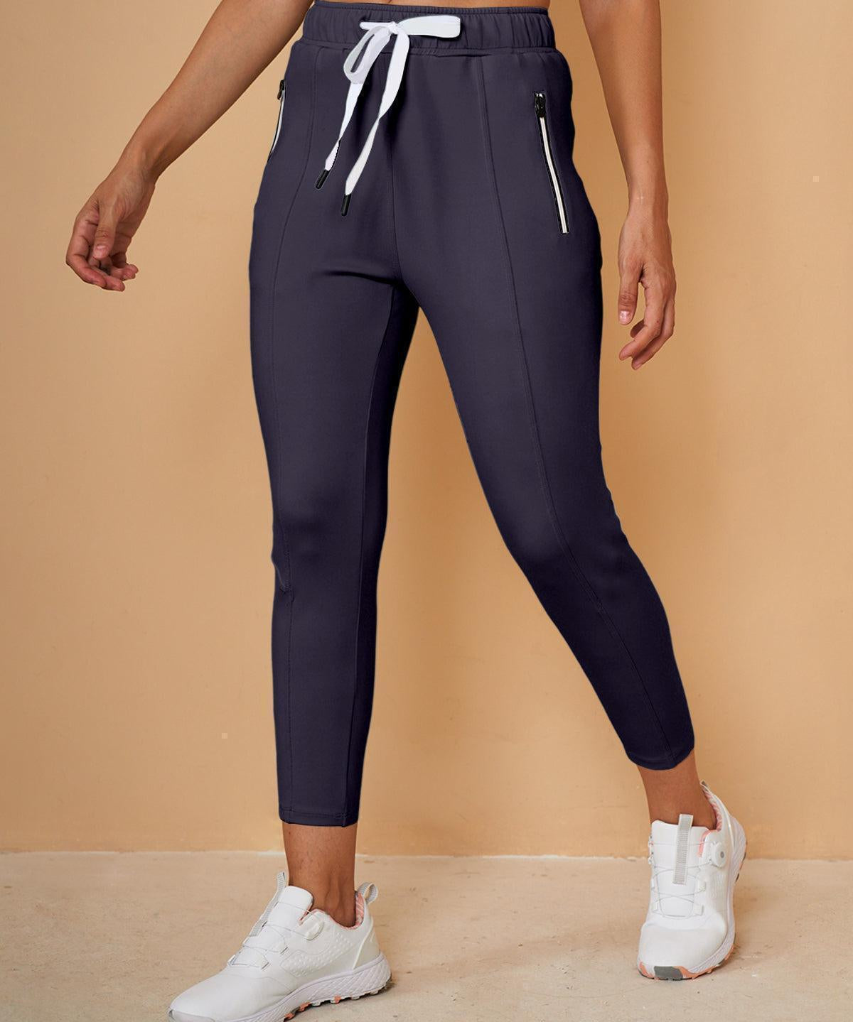 Pantalon Capri en Sweat avec Cordon de Serrage – Coupe Décontractée