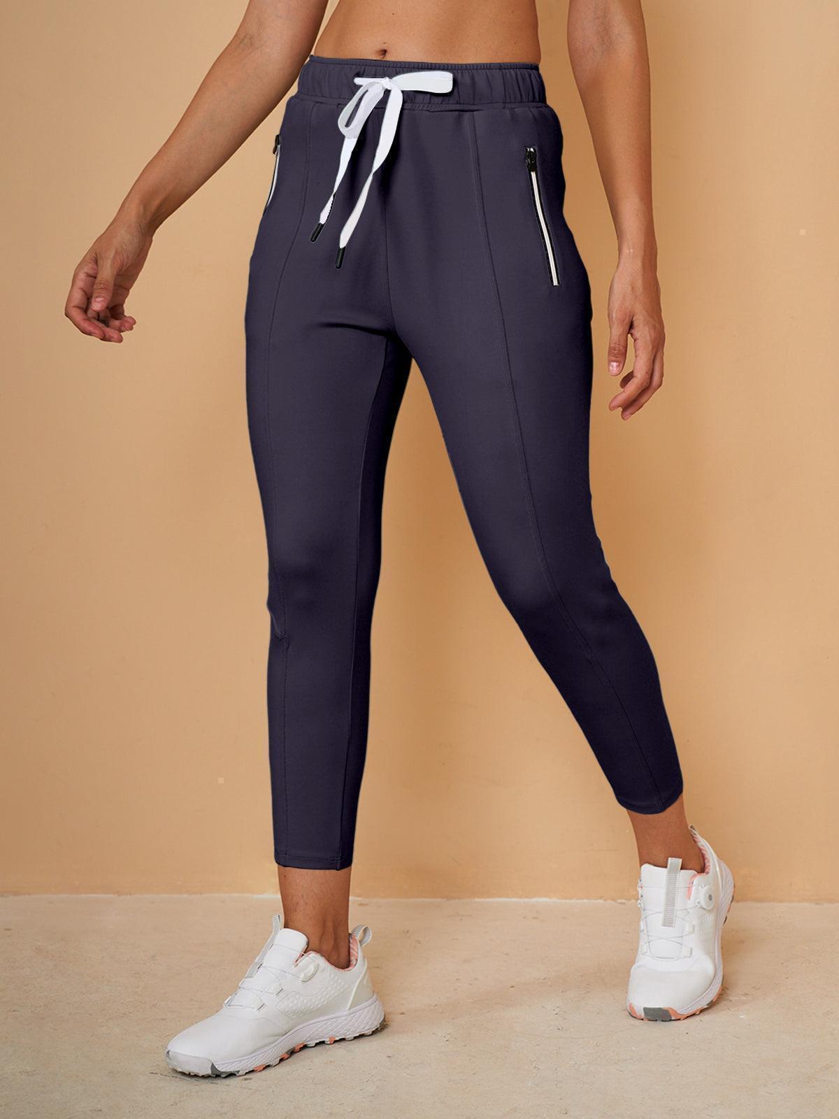 Pantalon Capri en Sweat avec Cordon de Serrage – Coupe Décontractée