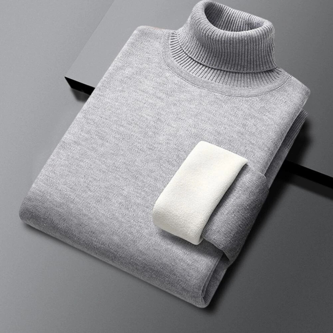 Pull en maille pour hommes avec col roulé | Manches longues