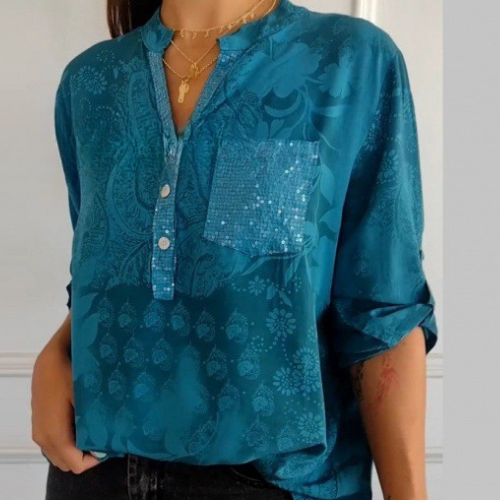 Chemise Intemporelle avec Imprimé, Col et Boutons