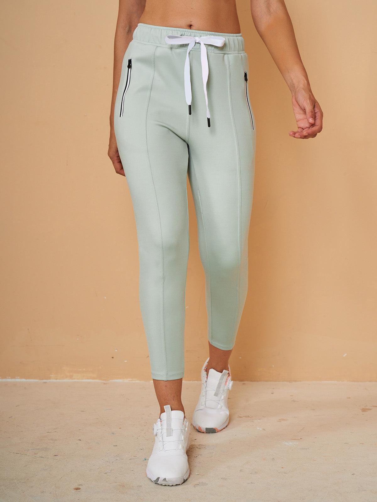 Pantalon Capri en Sweat avec Cordon de Serrage – Coupe Décontractée