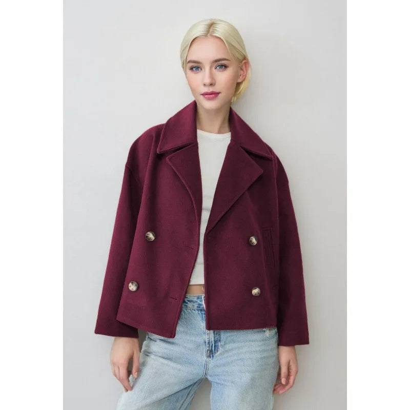 Veste Courte d'Élégance à Double Boutonnage