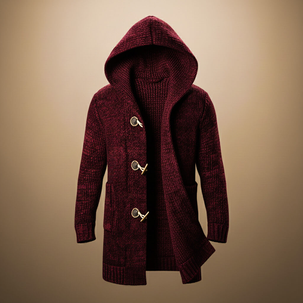 Cardigan Capuche Laine & Maille Hiver