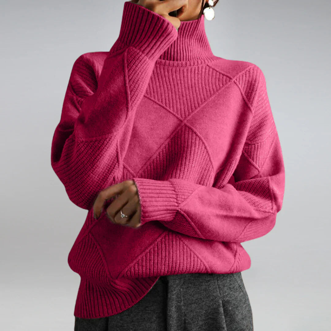 Pull Col Roulé en Cachemire Doux pour Femmes