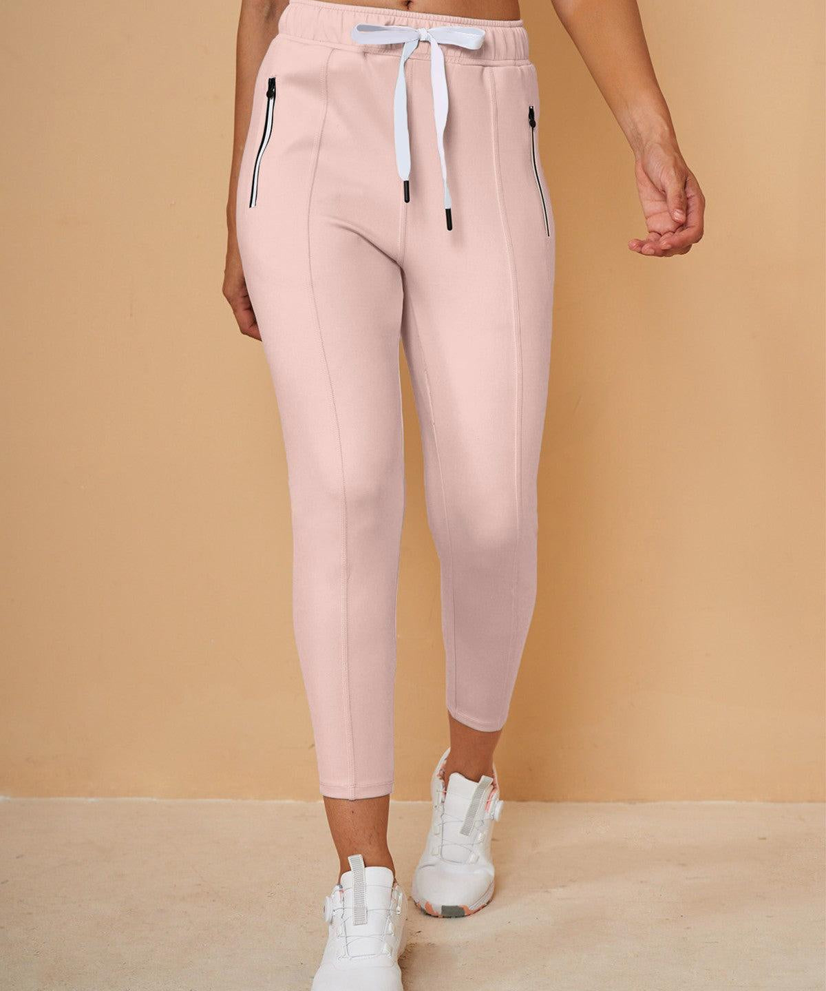 Pantalon Capri en Sweat avec Cordon de Serrage – Coupe Décontractée