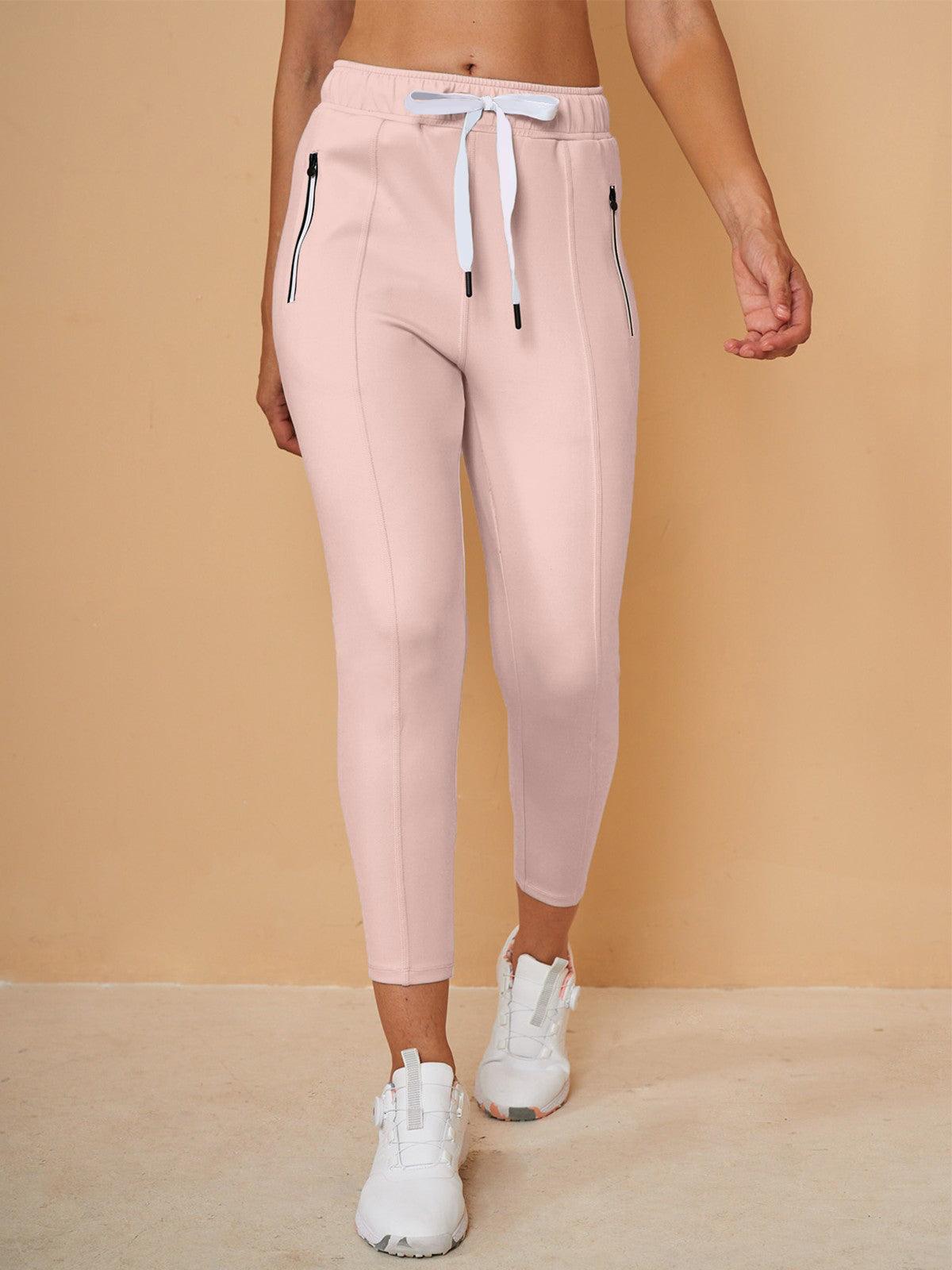 Pantalon Capri en Sweat avec Cordon de Serrage – Coupe Décontractée