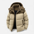Veste d'hiver pour hommes avec doublure en polaire et capuche détachable