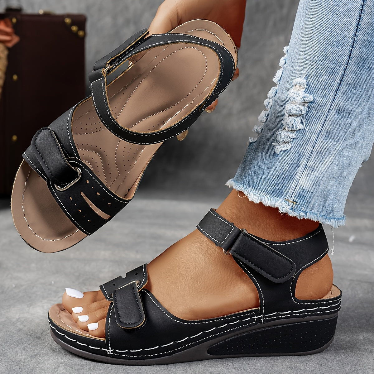 Sandales ergonomiques pour femme – Soutien structuré, semelle confortable, au quotidien