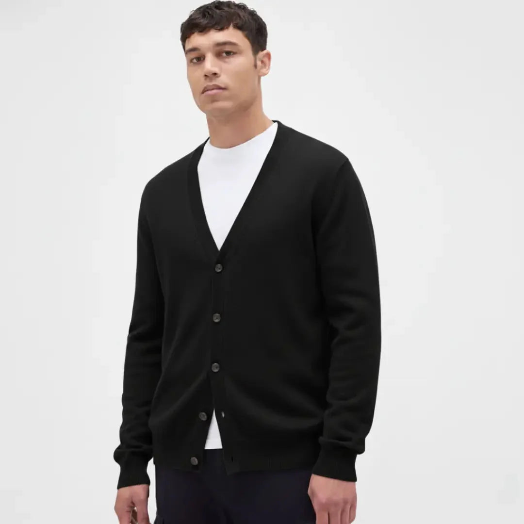 Cardigan Homme Grosse Maille – Gilet Tricoté Chaud col V, Vêtement Automne