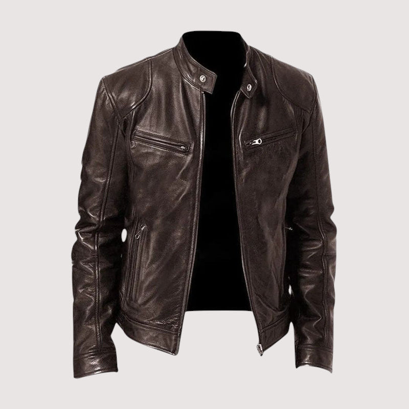 Veste en Cuir pour Homme, Style Authentique et Polyvalent