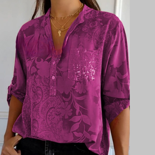 Chemise Intemporelle avec Imprimé, Col et Boutons