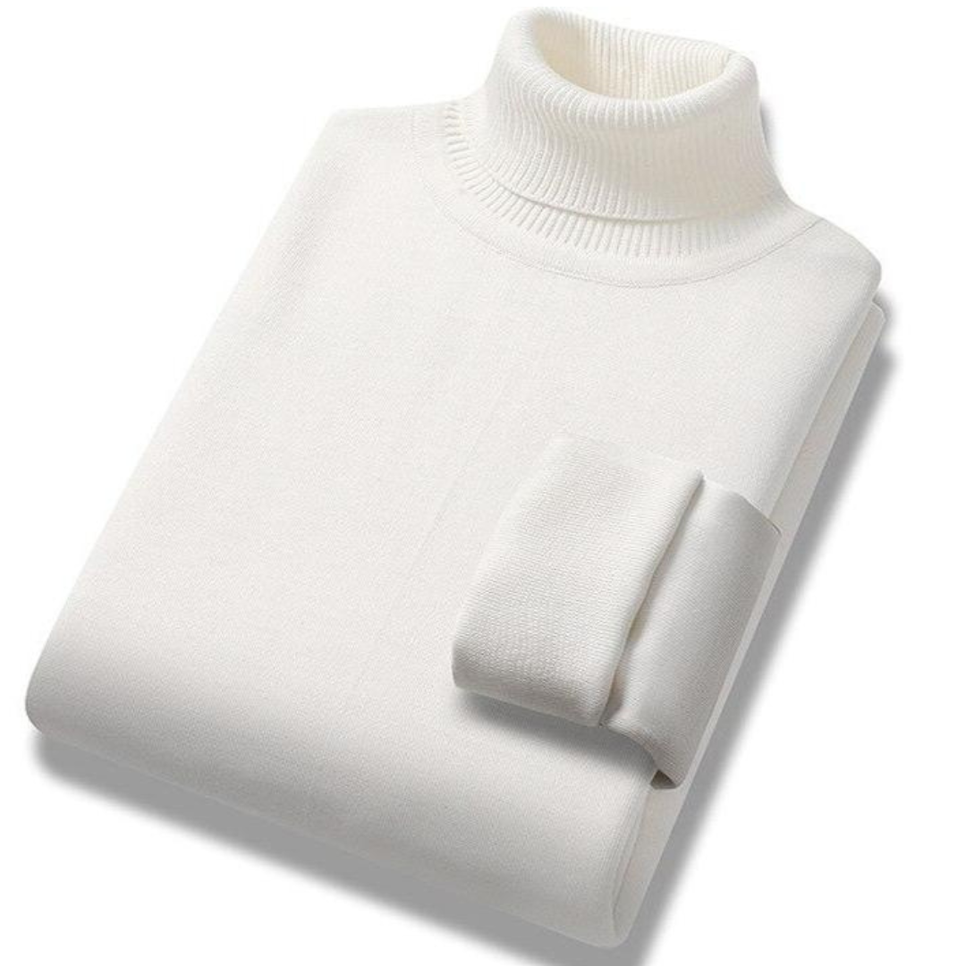 Pull en maille pour hommes avec col roulé | Manches longues