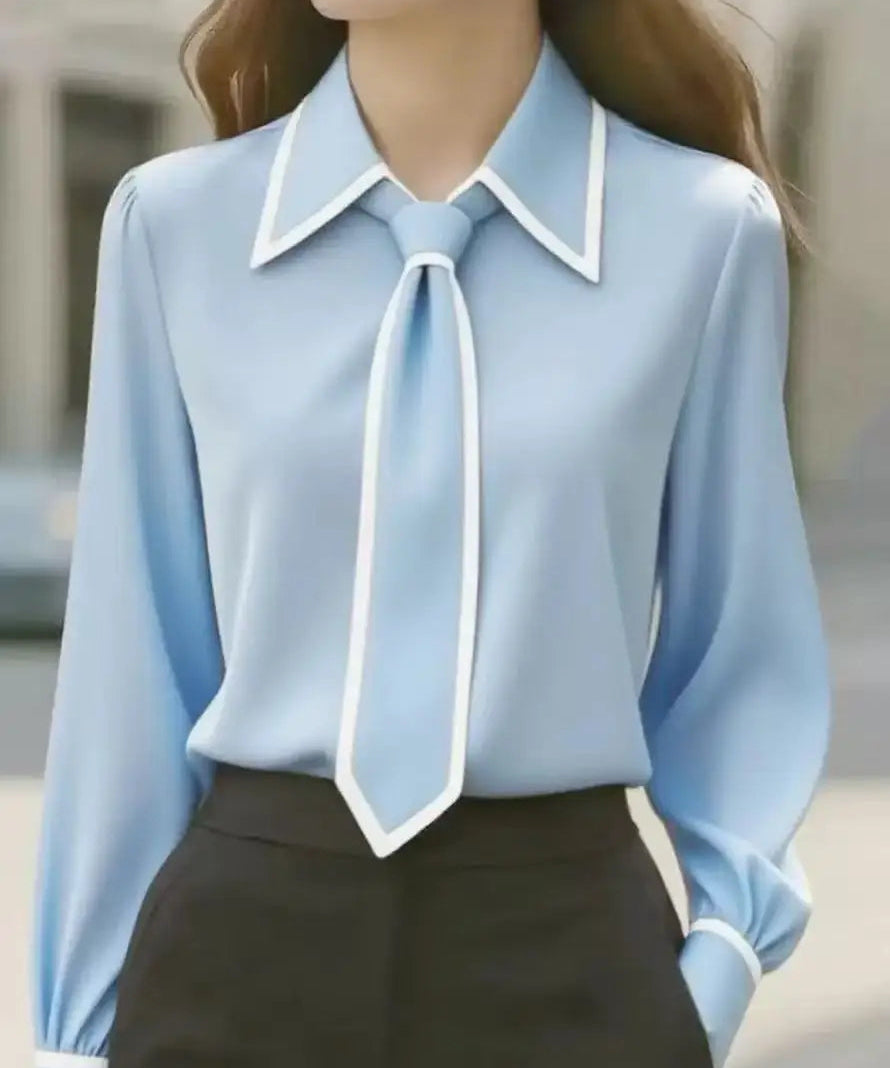 Blouse à Nœud Contrastée Maison