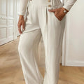 Pantalon Droit avec Ceinture Élastique, Confort et Style au Quotidien