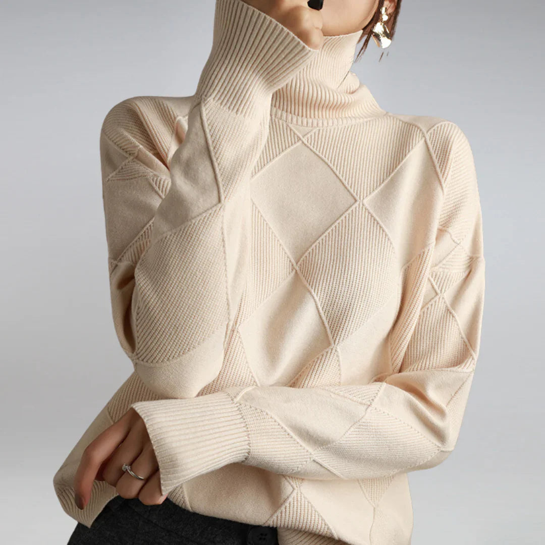 Pull Col Roulé en Cachemire Doux pour Femmes