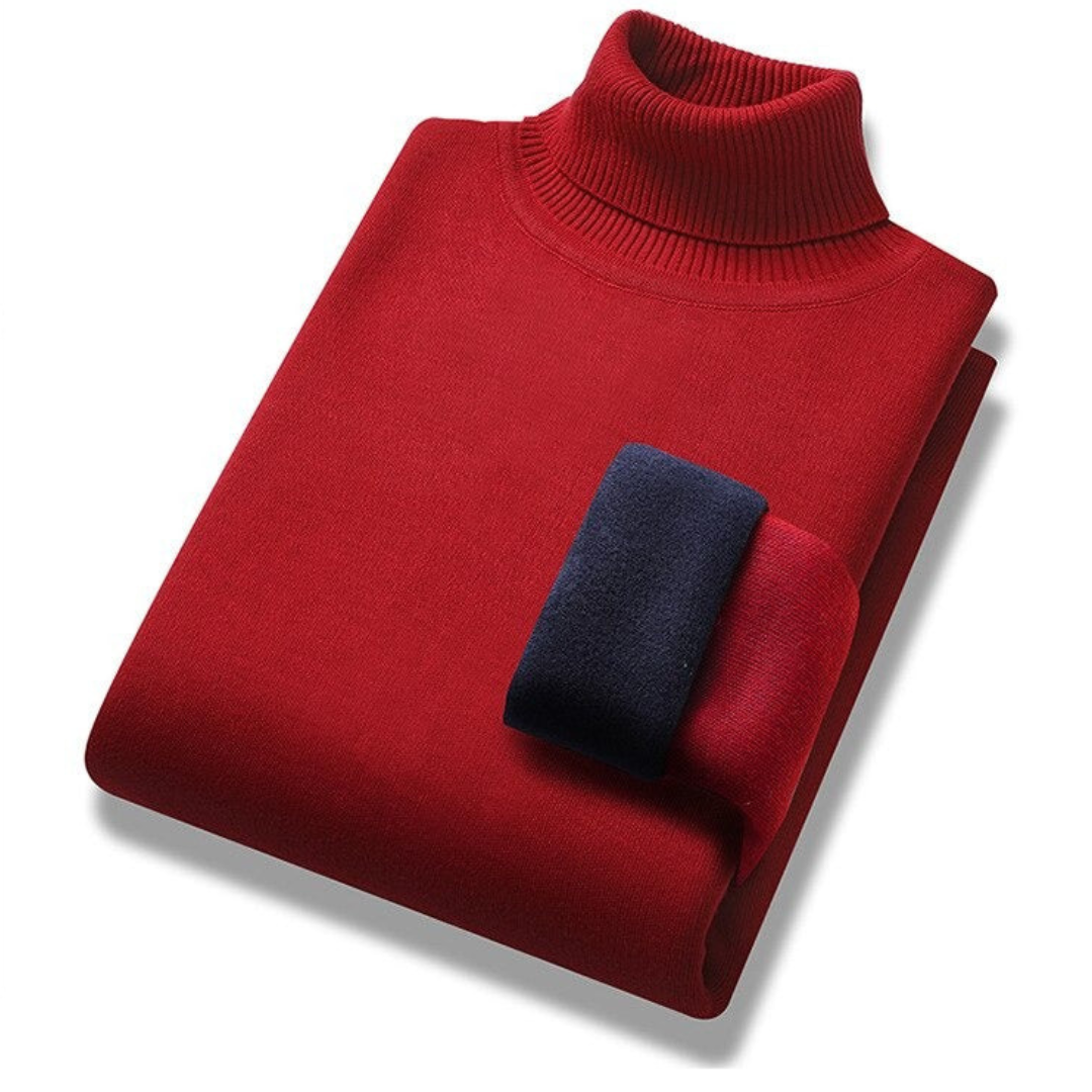 Pull en maille pour hommes avec col roulé | Manches longues