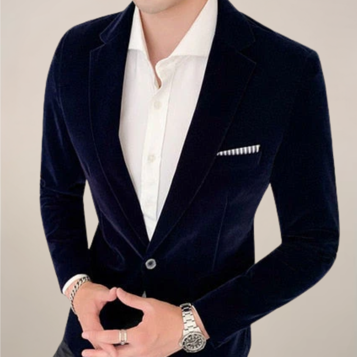 Blazer en Velours pour Homme – Veste de Soirée Ajustée & Élégante