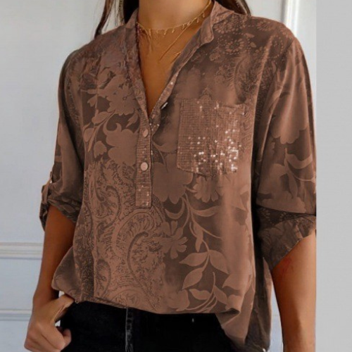 Chemise Intemporelle avec Imprimé, Col et Boutons
